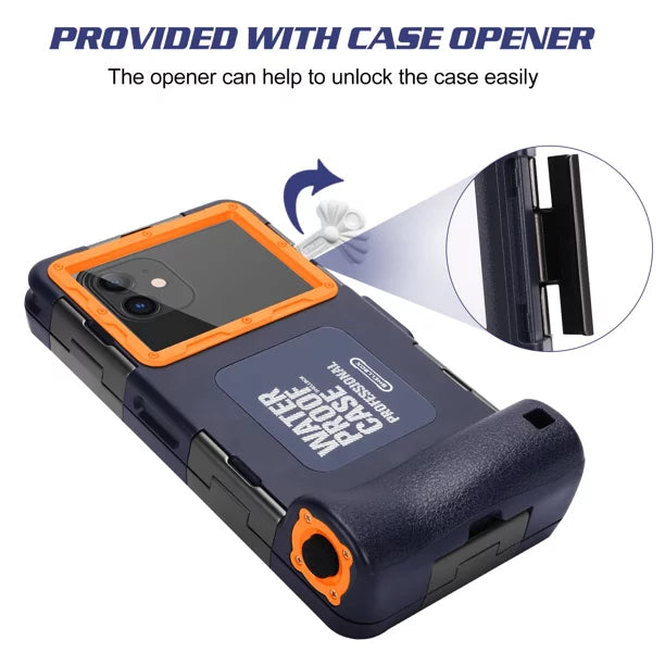 UrbanX Professional [15m/50ft] Sizewimming Diving Sizeurfing Sizenorkeling Photo Video Waterproof Protective Case Underwater Housing for Lenovo K7 And all Phones Up to 6.9 Inch LCD with Lanyard