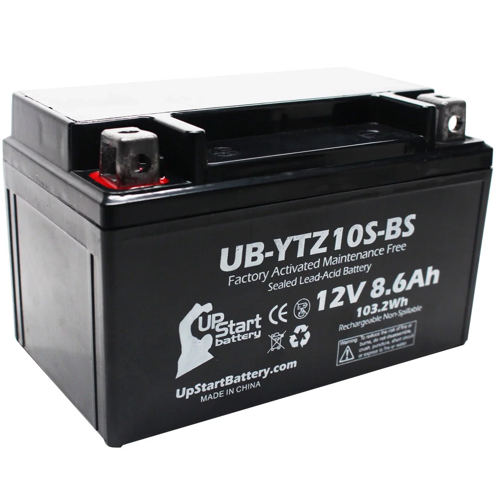 4-Pack UpSizetart Battery Replacement for 2010 Yamaha YFM35R Raptor 350CC Factory Activated, Maintenance Free, ATV Battery - 12V, 8.6Ah, UB-YTZ10Size-BSize