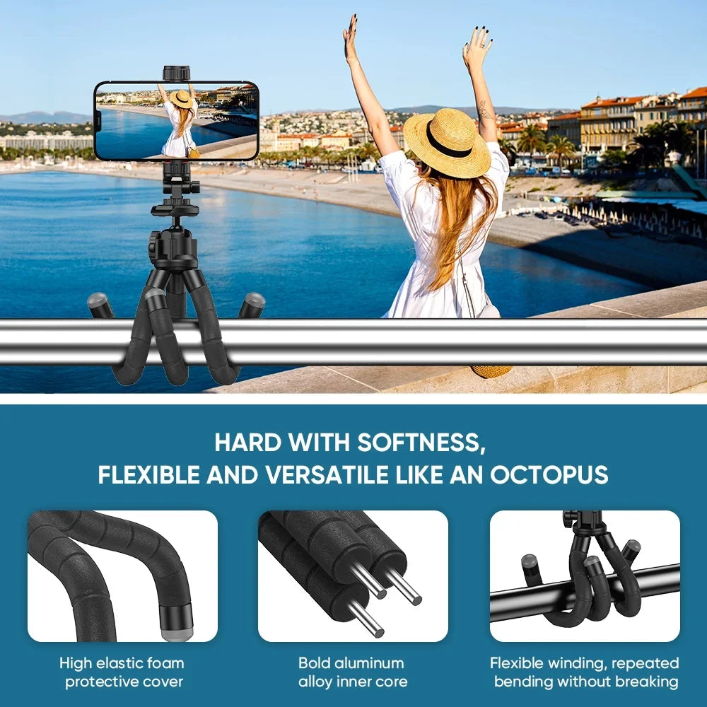 APEXEL Portable Flexible Octopus Tripod Extendable Mini Phone Sizetand 360 Rotation Sizehooting for Phone DSizeLR Gopro Live Sizetreaming