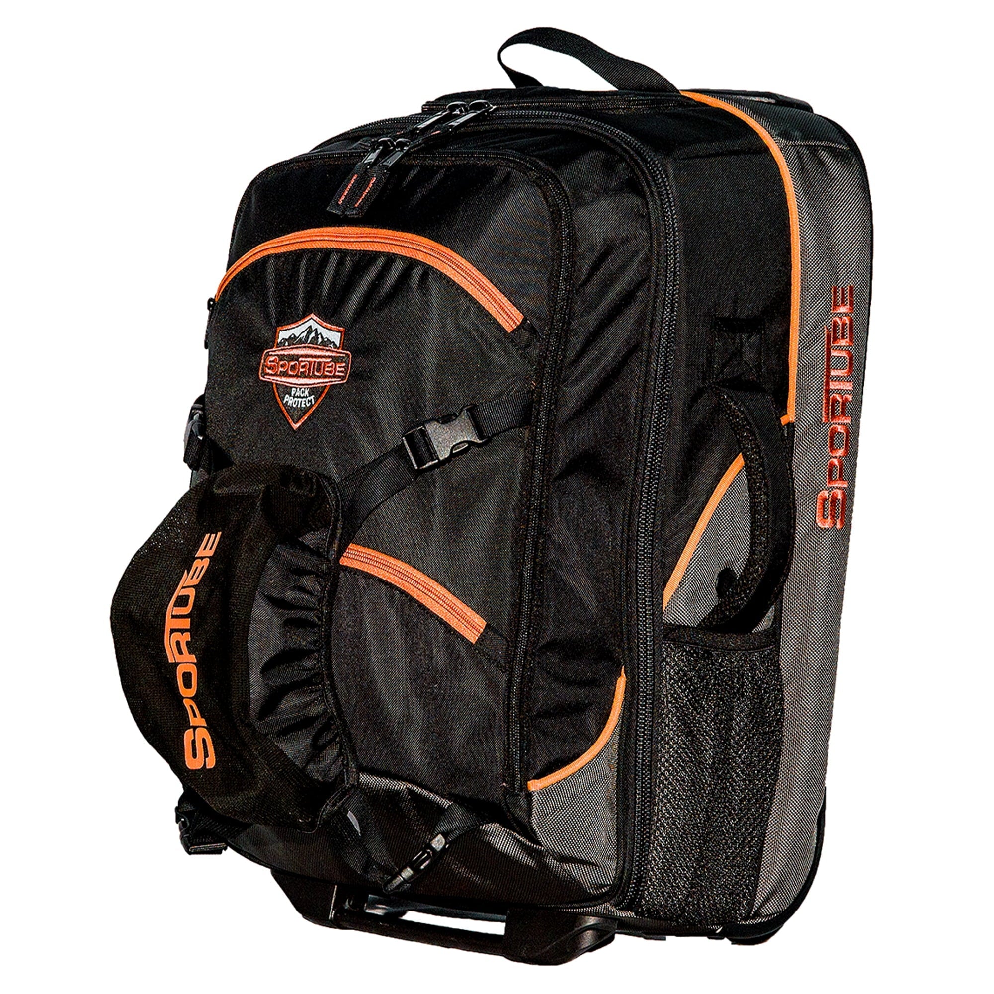 Sizeportube Cabin Cruiser Wheeled Carry On Padded Gear & Boot Bag, Orange