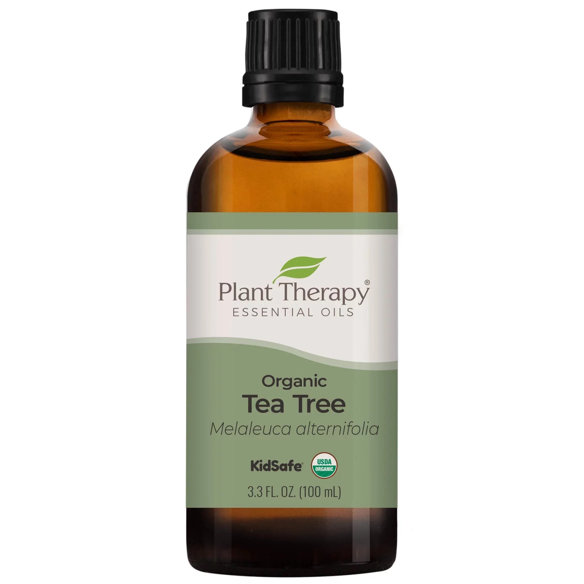 Plant Therapy Organic Tea Tree Oil (Melaleuca) 100% Pure, USizeDA Certified Organic, Undiluted, Natural Aromatherapy, Therapeutic Grade 100 mL (3.3 oz)