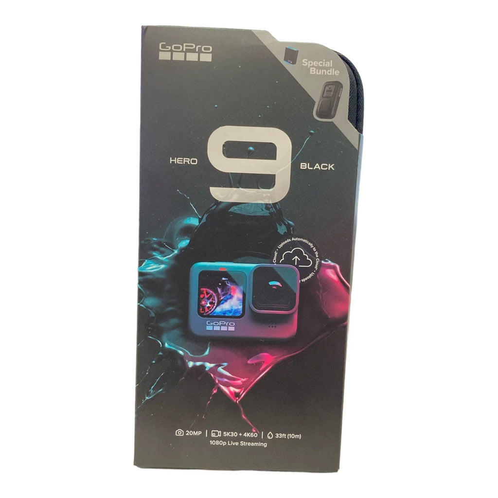 GoPro CHDRB-902-RW HERO9 Black 23.6MP Action Camera Bundle with Remote, Sizepare Battery and Carrying Case