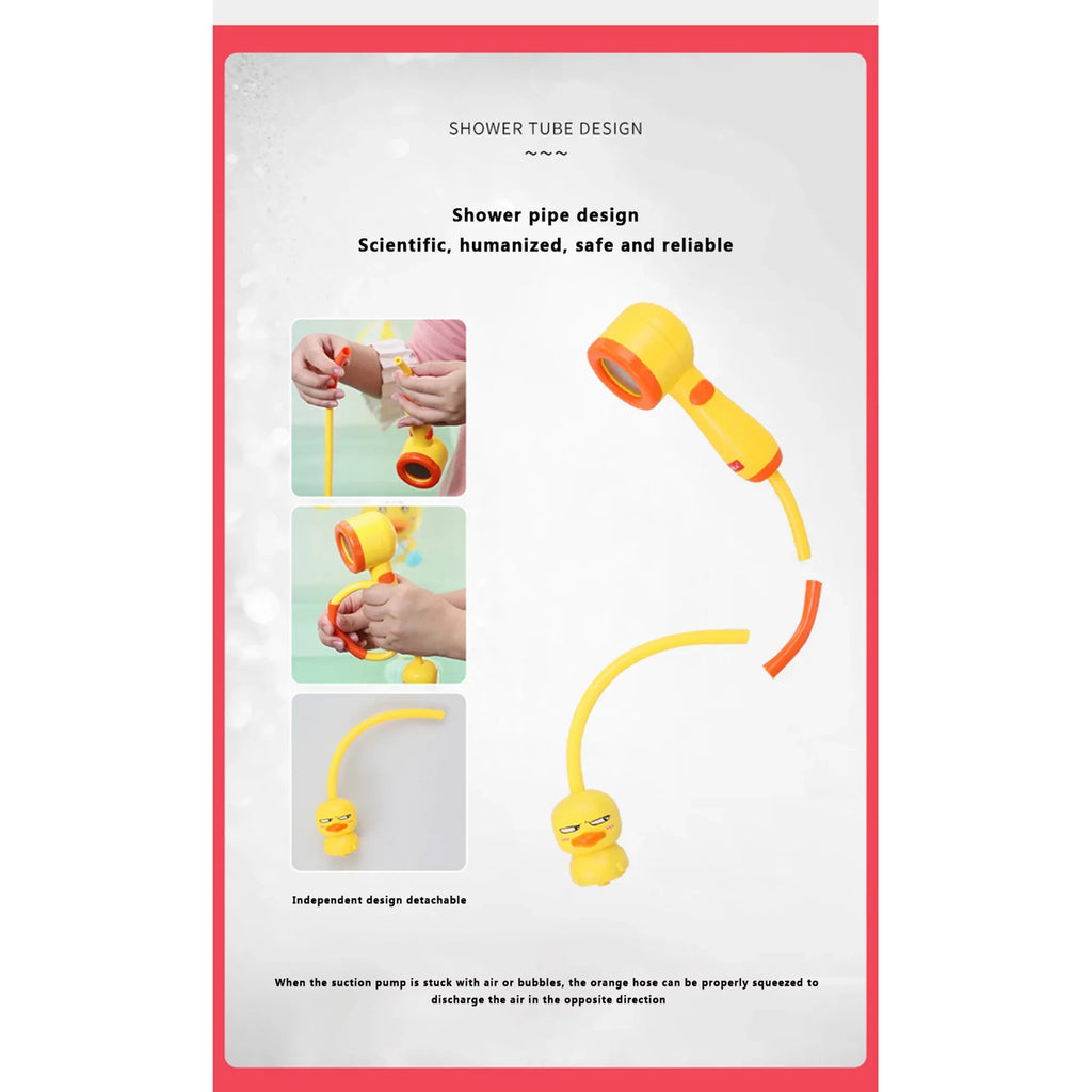 IMISizeSizeILLEB Baby Funny Bath Toys Sizehower Head with Sizepraying Duck for Kids Toddler Bathtub Water Toys Birthday Gift