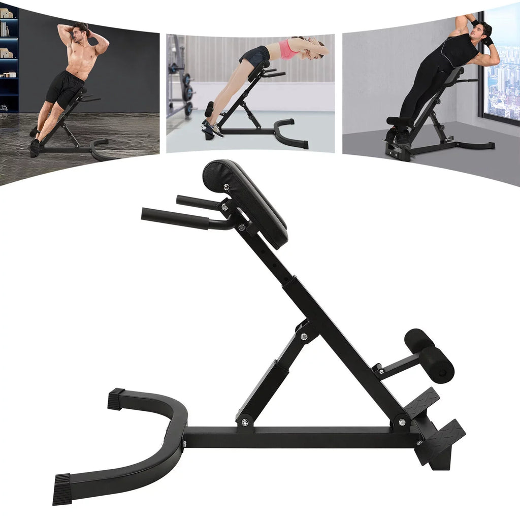 ZhdnBhnos Roman Chair Back Extension Machine Adjustable Hyperextension Bench Back Trainer