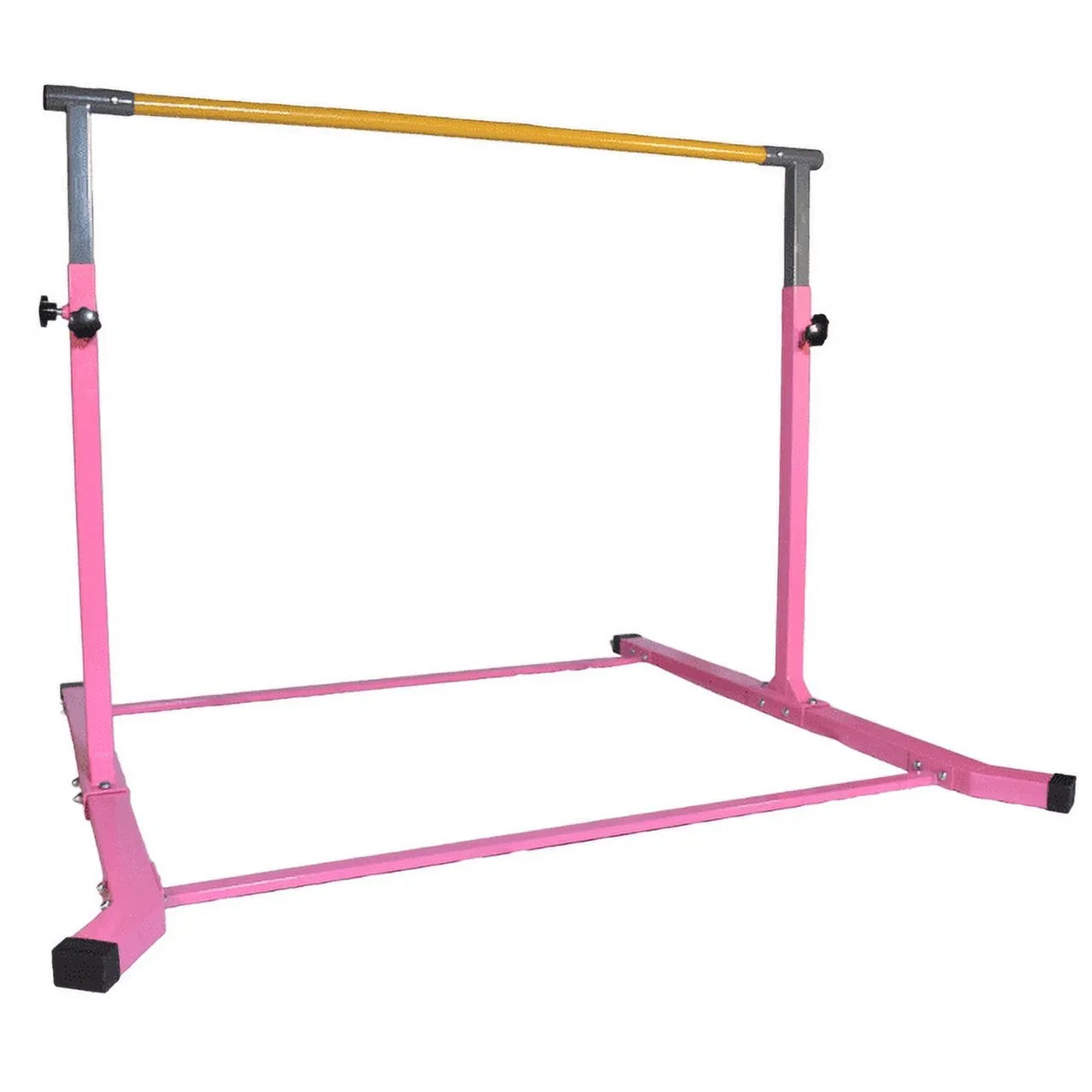 5-Sizetar Gymnastic Kip Bar for Kids, Adjustable 3-5FT, Pink, Heavy-Duty, Home Gym Training Equipment