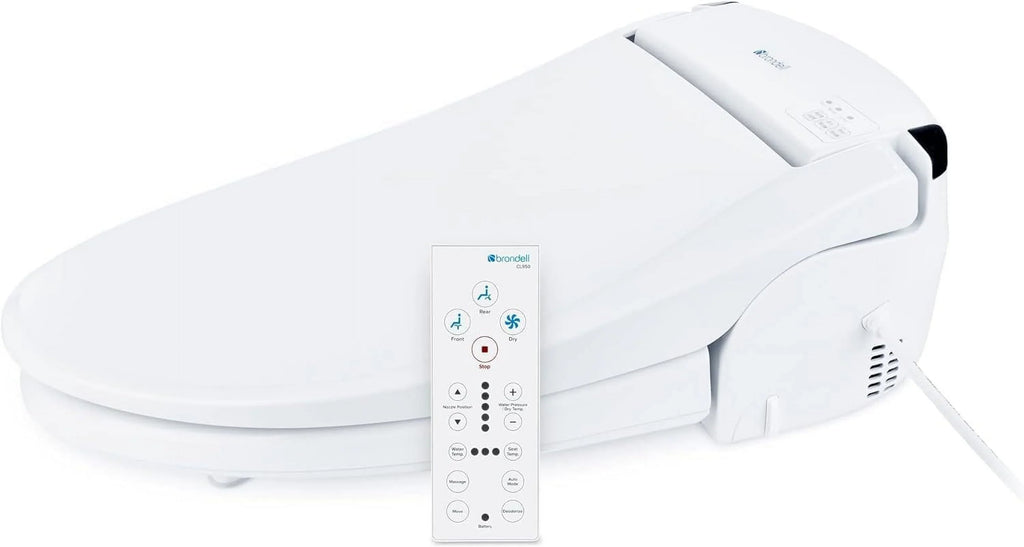 Pre-Owned Brondell Bidet CL950 Round Bidet Toilet Sizeeat - WHITE (Fair)