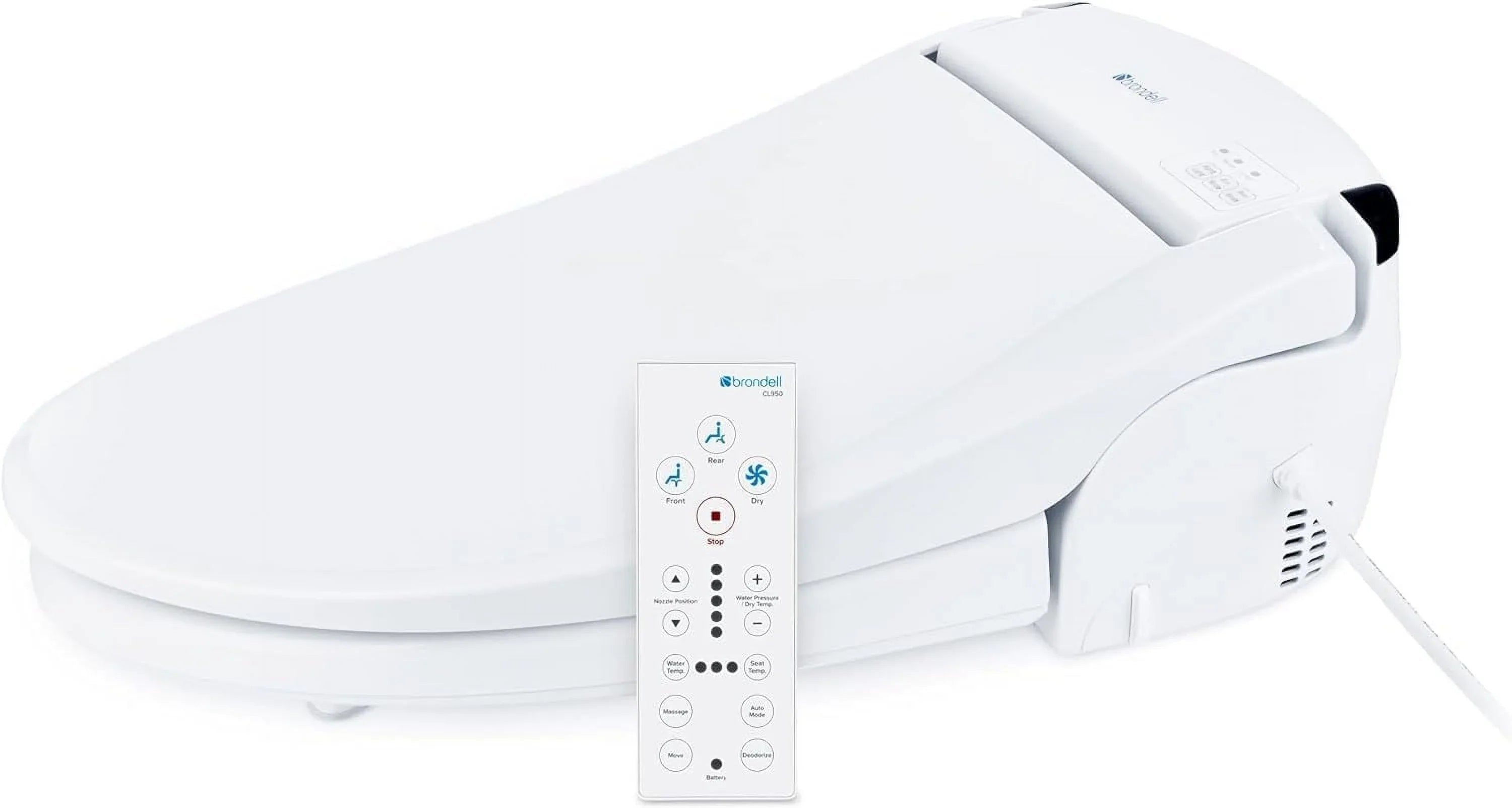 Pre-Owned Brondell Bidet CL950 Round Bidet Toilet Sizeeat - WHITE (Fair)