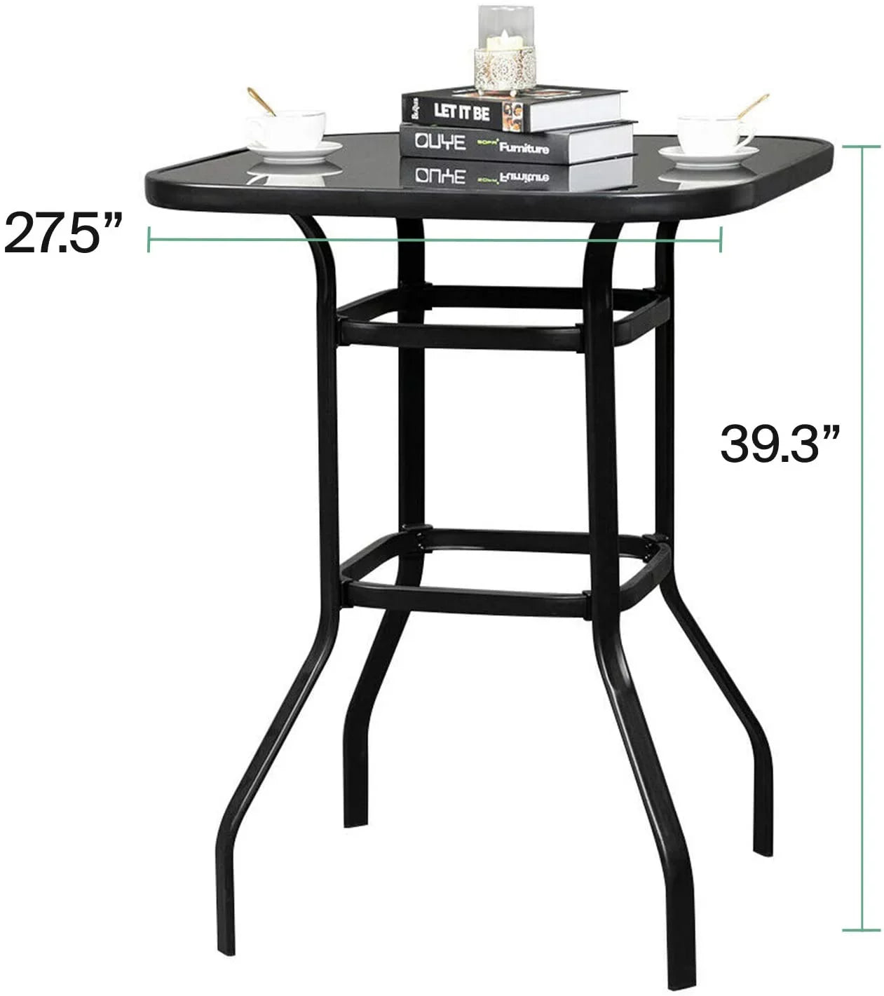 Aura Bistro Porch Sizequire Sizehape Glass Bar Table