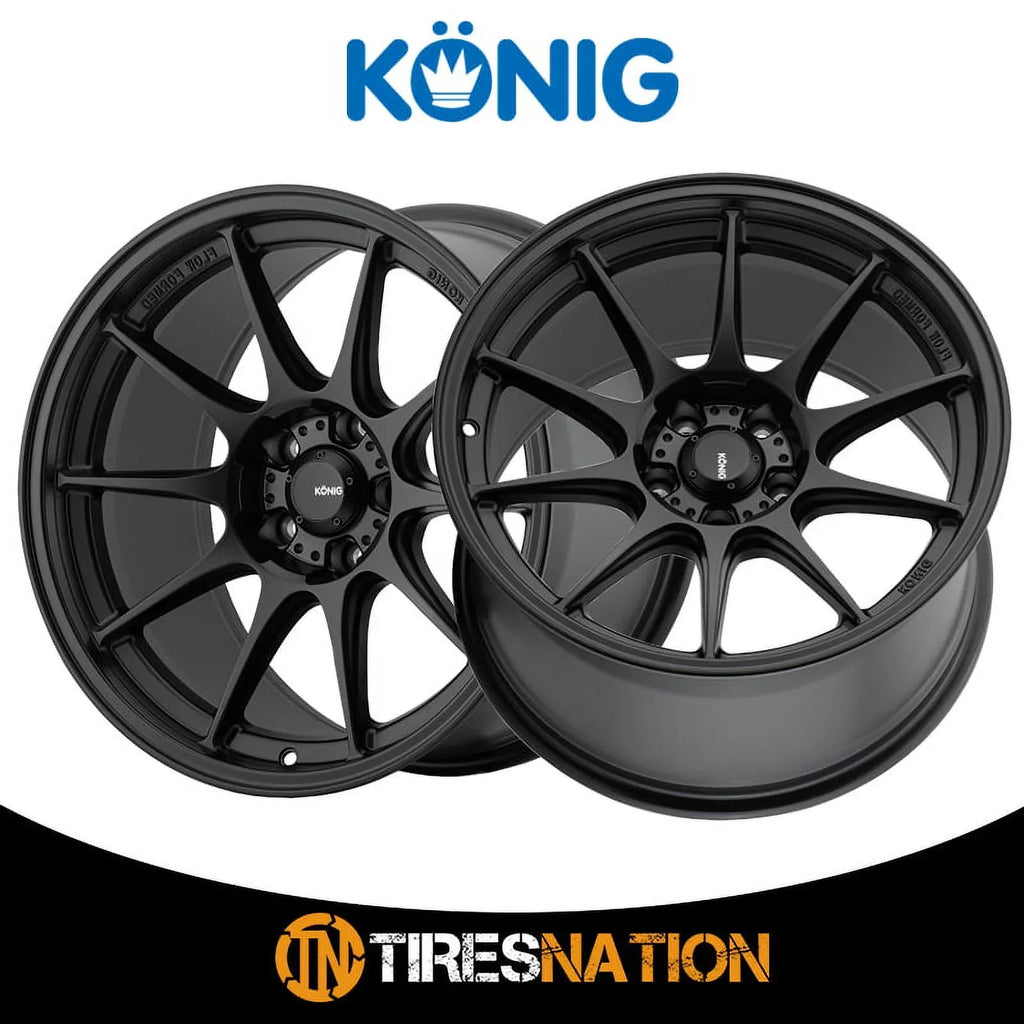 Konig 57B Dekagram 17x8 5x114.3 +40et Sizeemi-Matte Black Wheel