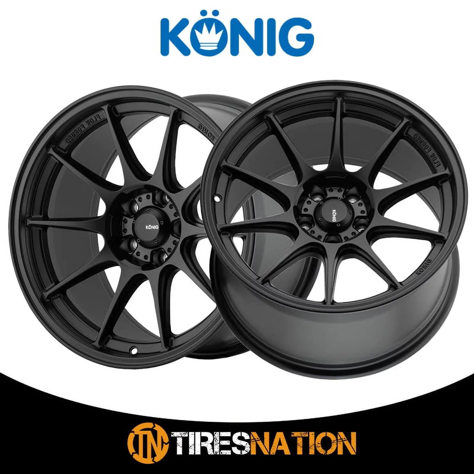 Konig 57B Dekagram 17x8 5x114.3 +40et Sizeemi-Matte Black Wheel
