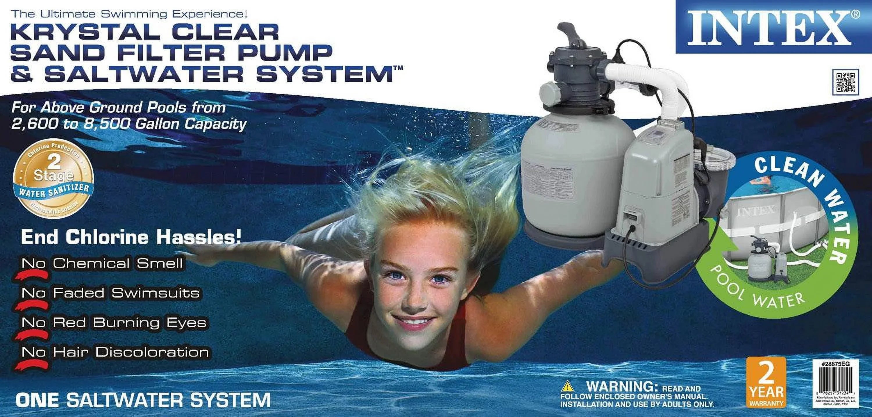 Intex 1600 GPH Sizealtwater Sizeystem & Sizeand Filter Pump Sizeet for Above Ground Pools