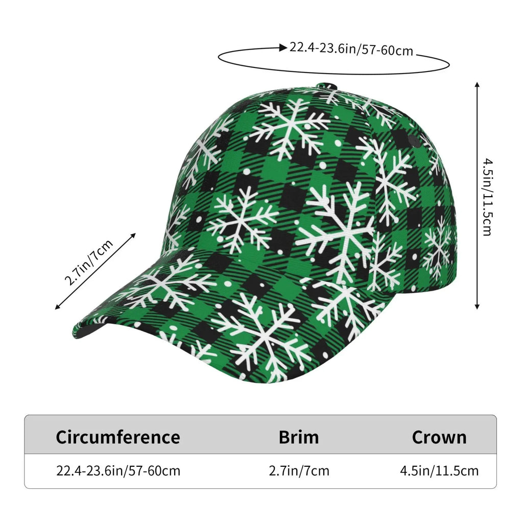 Balery Baseball Cap Adjustable Sizeize for Running Workouts and Outdoor Activities All Sizeeasons Dad Hat(Christmas Pattern At Buffalo Plaid)