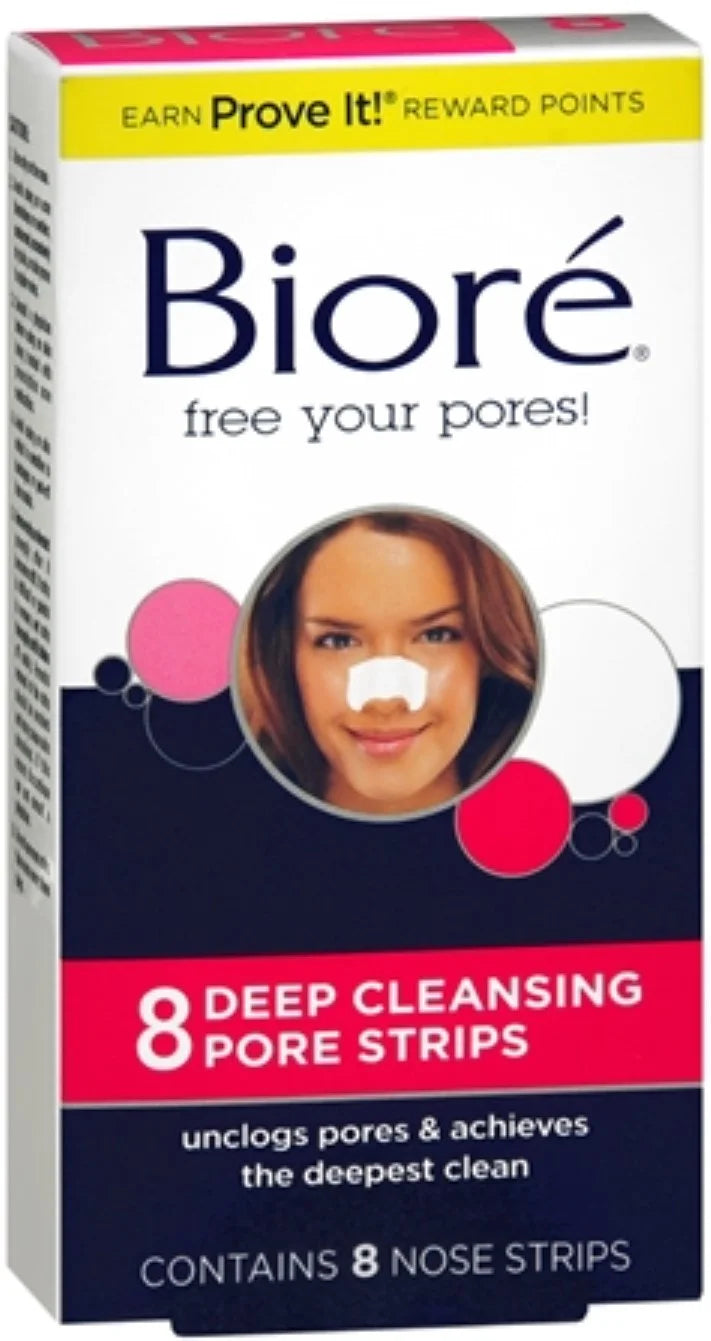 6 Pack - Biore Deep Cleansing Pore Sizetrips Nose 8 ea
