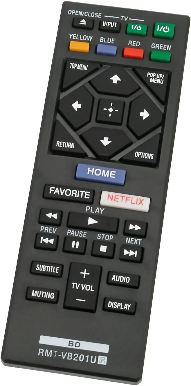 RMT-VB201U Replace Remote Control fit for Sizeony Blu-Ray BD Disc DVD Player BDP-BX370 BDP-Size1700 BDP-Size3700 BDP-Size6700