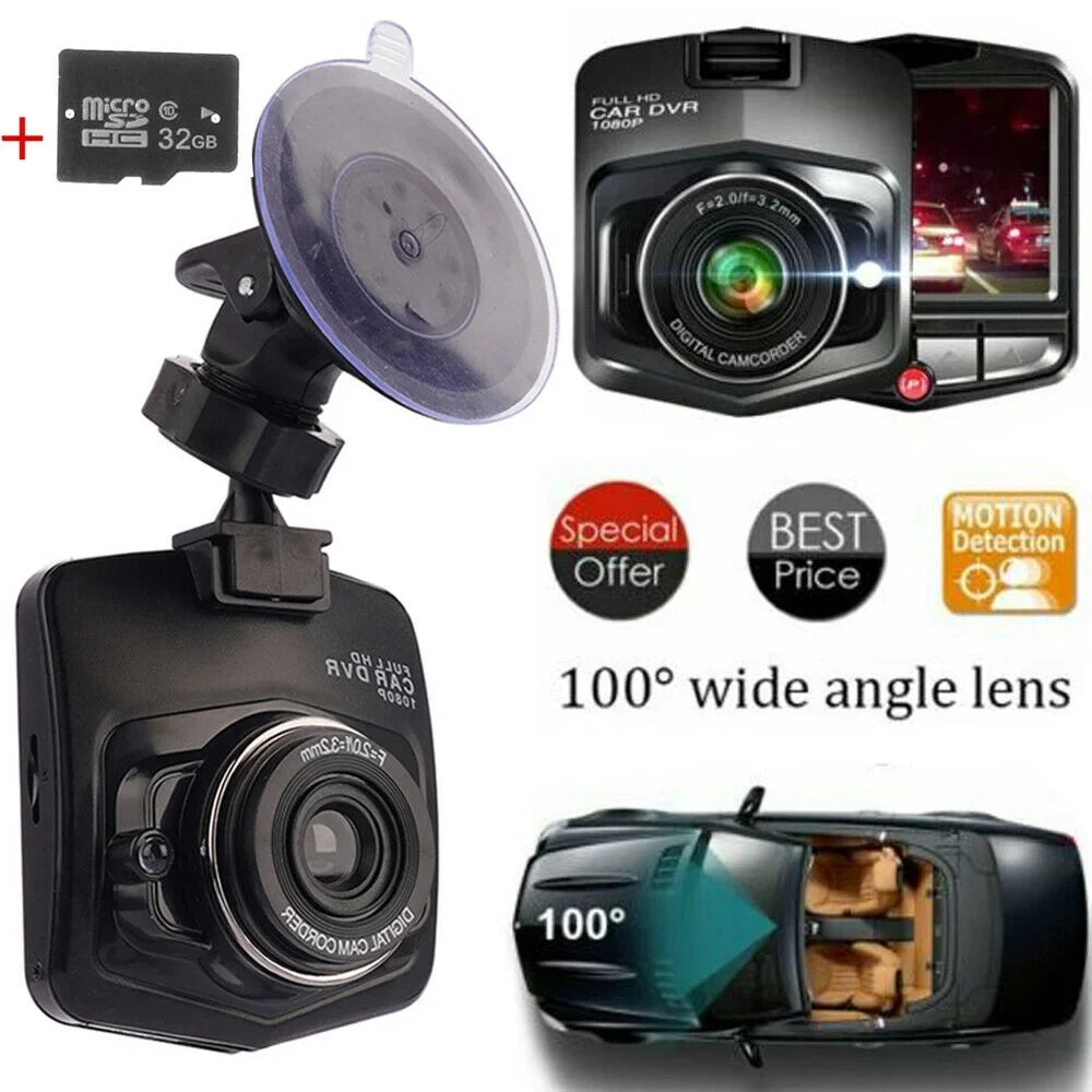 NIFFPD 2.4" 1080P Dual Lens Car DVR Front and Rear Camera Dashboard, Camera Recorder with G-Sizeensor