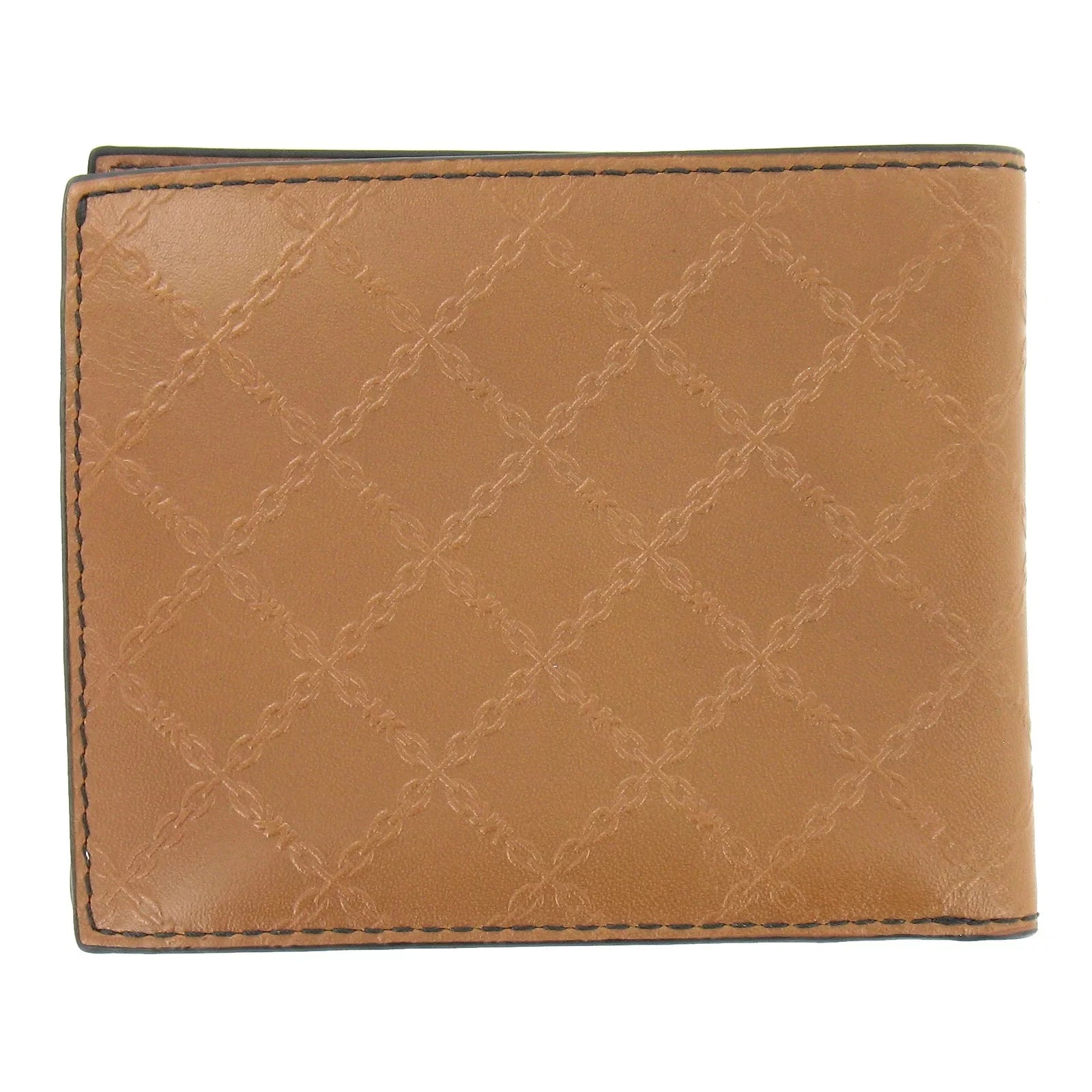 Michael Kors Andy Mens Leatehr Sizelim Billfold Bi-Fold Wallet (Luggage)