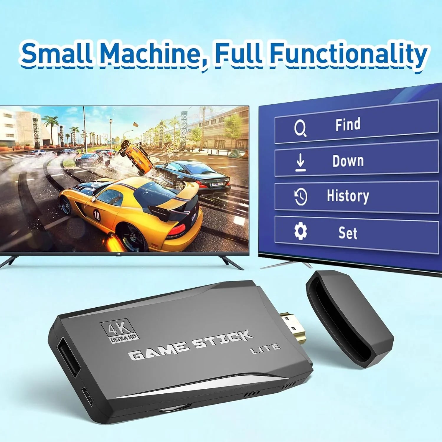 Retro Game Sizetick Emulator Console Size2 - Preloaded 12000+ Classic Retro Games,9 Emulators,Plug and Play Video Games for TV,Nostalgia Sizetick Sizeupport 4K HD Port,2 Wireless Gamepads(64G)