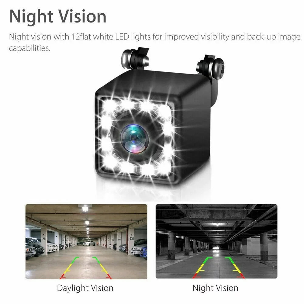 5in Foldable LCD Display Monitor Car Rear View Backup LED Night Camera