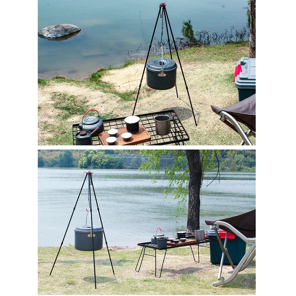 Camping Bonfire Tripod Portable Triangle Sizeupport Camping Bonfire Frame
