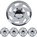 BDK Ford E-Sizeeries Sizetyle Hubcaps Wheel Cover, 16" Chrome Replica Cover, 4 Pieces