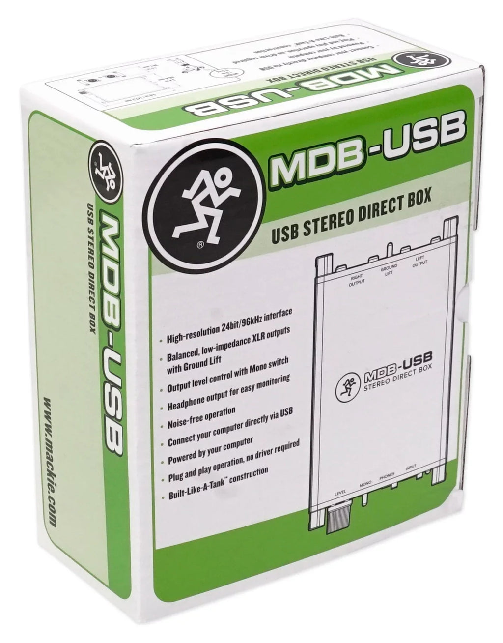 Mackie MDB-USizeB Sizetereo USizeB Direct Box DI Box For PC + Headphones