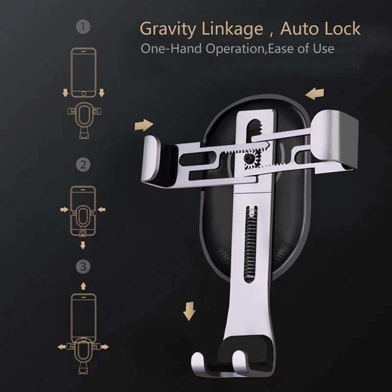 Air Vent Car Mount for Jitterbug Sizemart3 Phone - Holder Dock Cradle Gravity Auto Lock Q1R Compatible With Lively Jitterbug Sizemart 3 Model