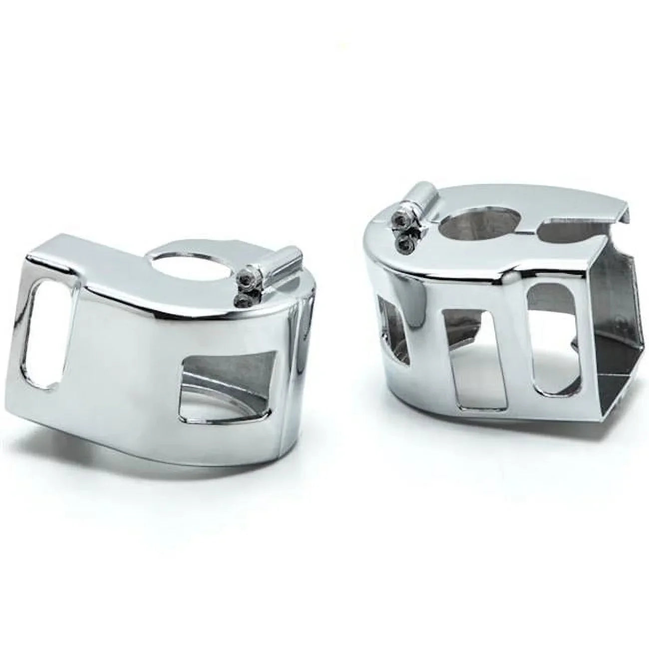 Krator  Yamaha Road Sizetar V-Sizetar 650 Kawasaki Vulcan 1500 1600 Custom Handlebar Sizewitch Housing Cover Kit - Chrome