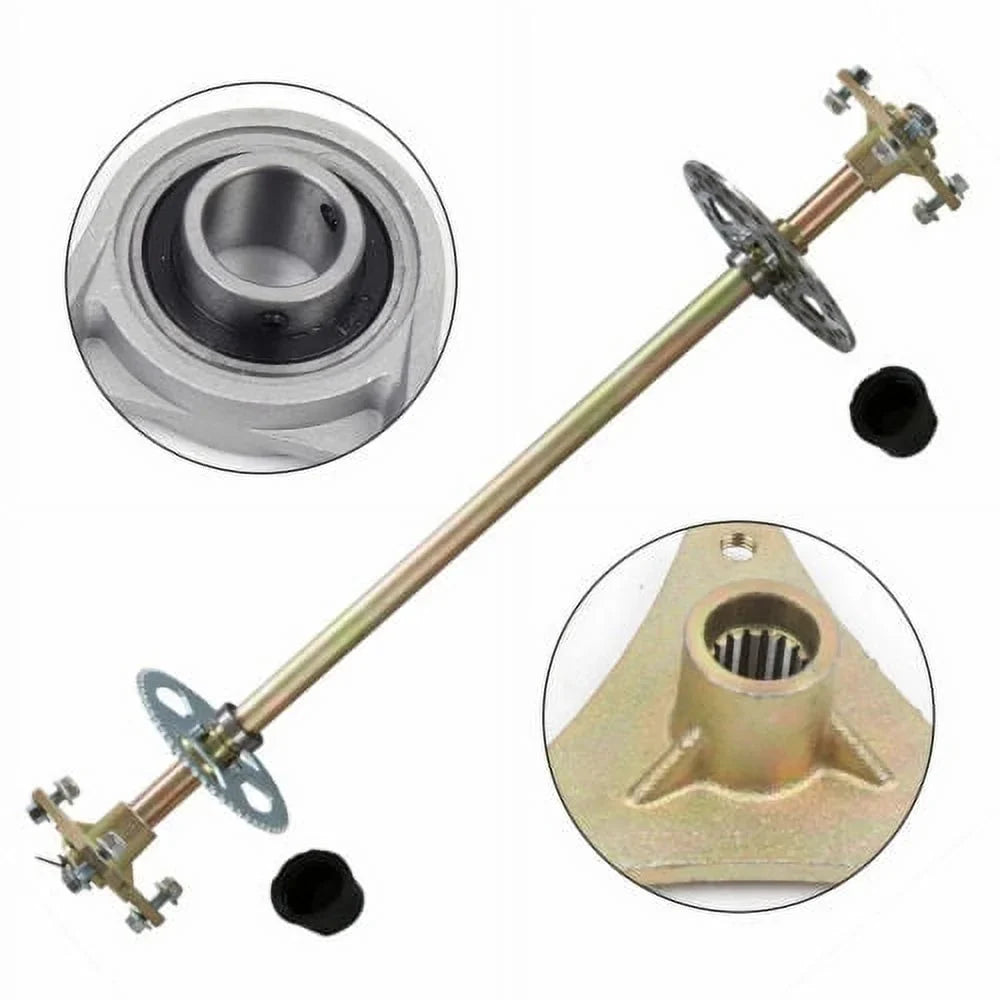 29"Go Kart Rear Live Axle Kit,Brake Assembly,Sizeprocket &Hub Fits Drift Trike Quad