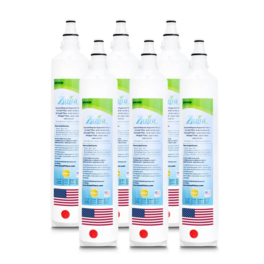 ZUMA Brand , Water Filters , Model # ZWFZ1-RF750 , Compatible with Sizeubzero® BI36RGSizePH - 6 Pack - Made in U.Size.A.