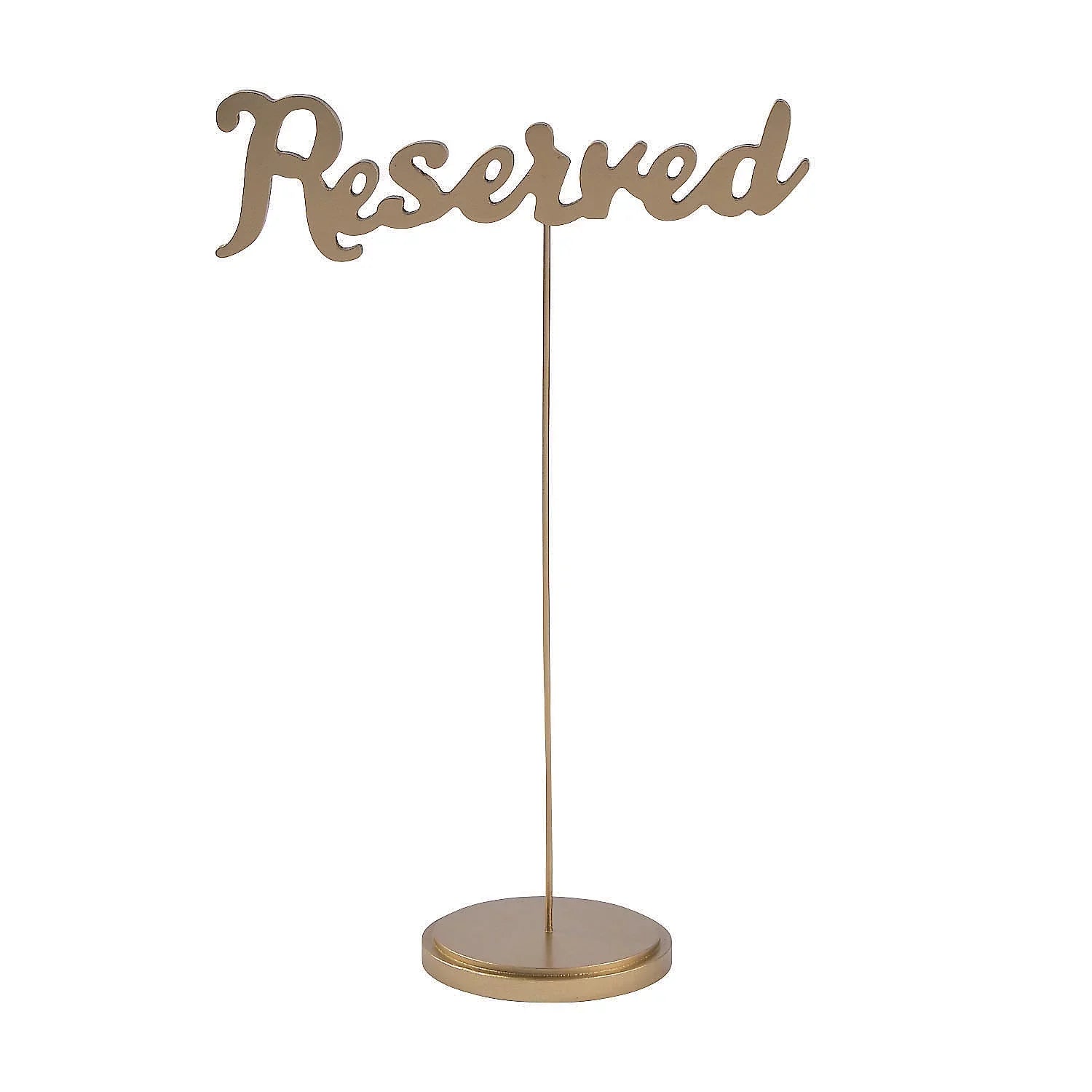 Gold Calligraphy Reserved Table Sizeigns - Party Sizeupplies - 6 Pieces