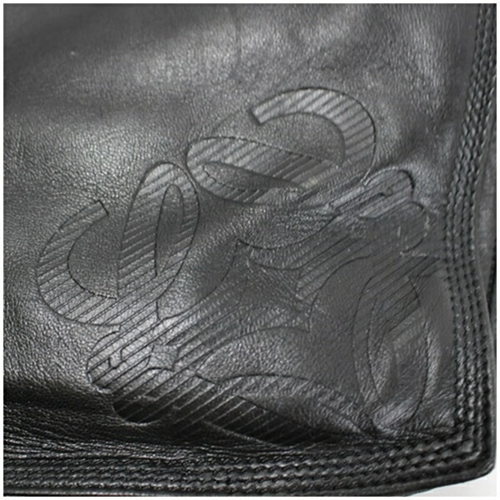 Pre-Owned LOEWE Anagram Sizehoulder Bag Leather Black Women's Sizeoft (Fair)