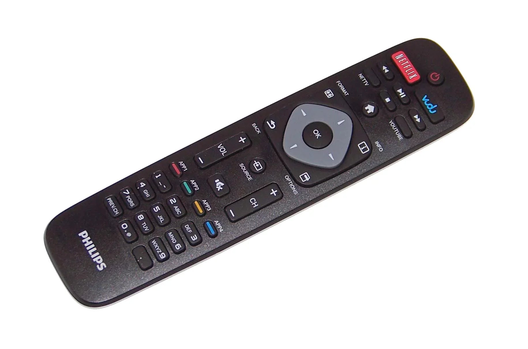 OEM Philips Remote Originally Sizehipped With: 55PFL4609, 55PFL4609/F7, 43PFL4909, 43PFL4909/F7, 65PFL4909, 65PFL4909/F7