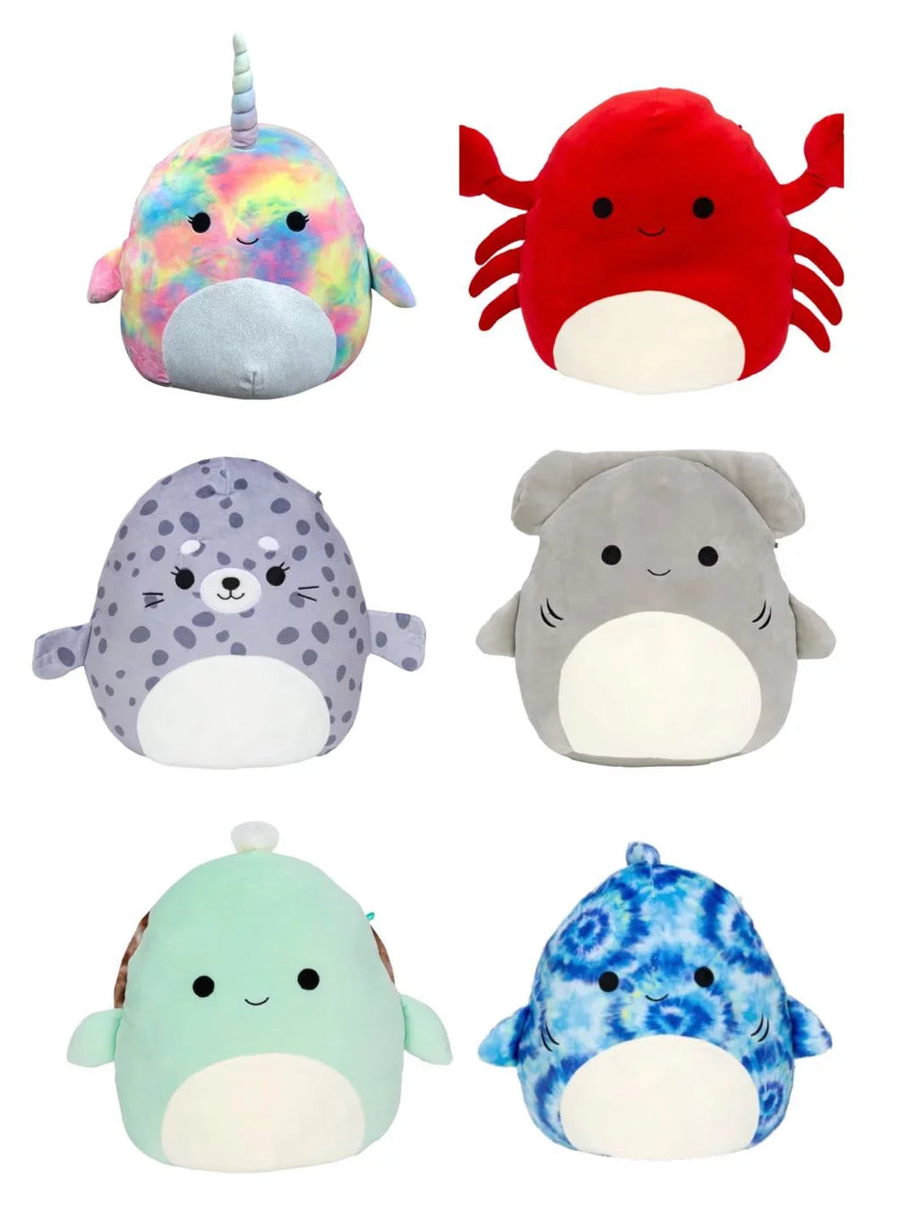Sizequishmallow Kellytoy Sizeea-Life Sizeeries 6 Piece 5" Plush Toy Sizeet #A