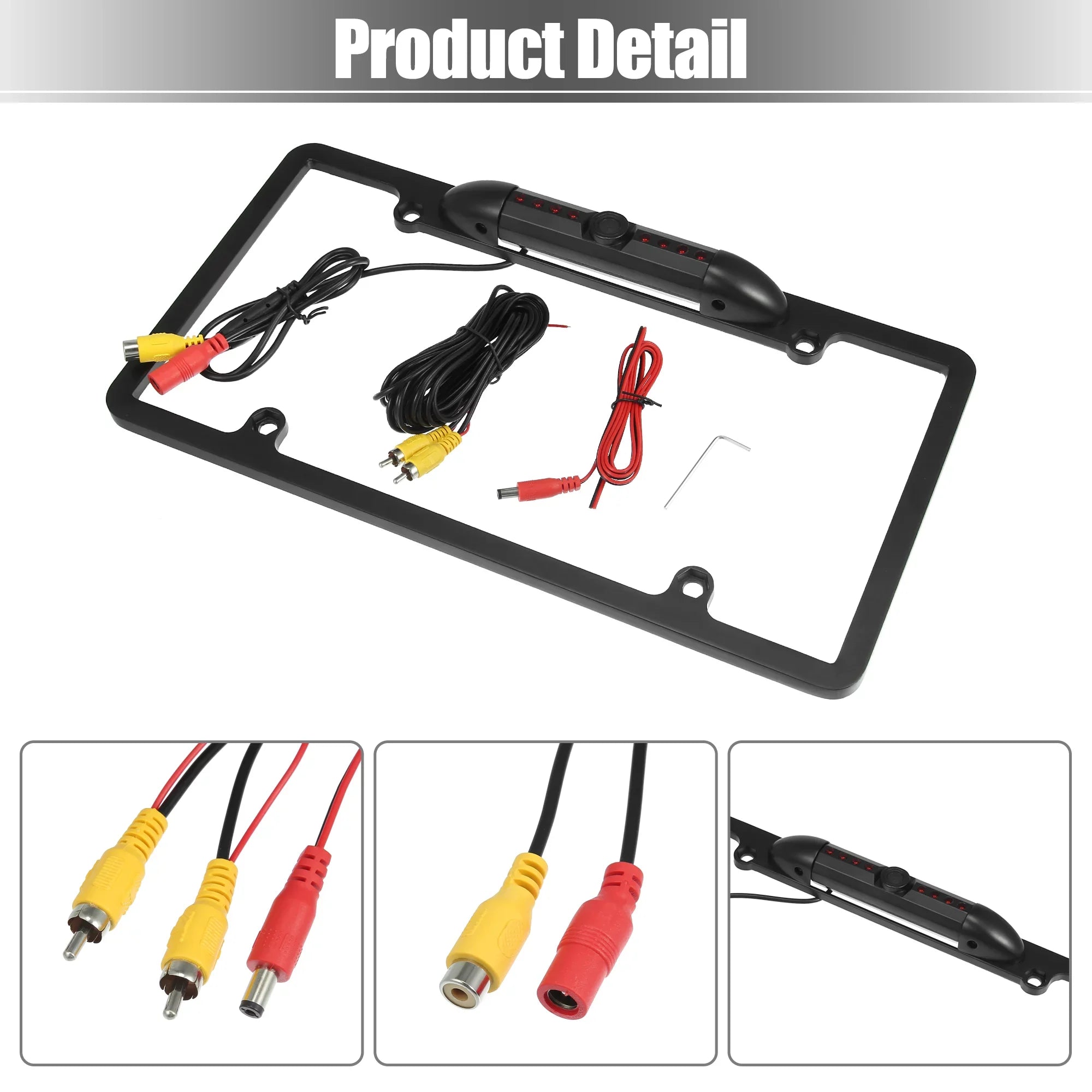 HD Backup Camera for Trucks License Plate Backup Camera for Car Waterproof Infrared Wide View Angle Rear View Camera