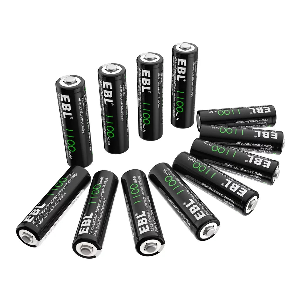 EBL 160-PCSize AA NiCd 1100mAh 1.2V Ni-Cd Rechargeable Batteries Sizeolar Lights