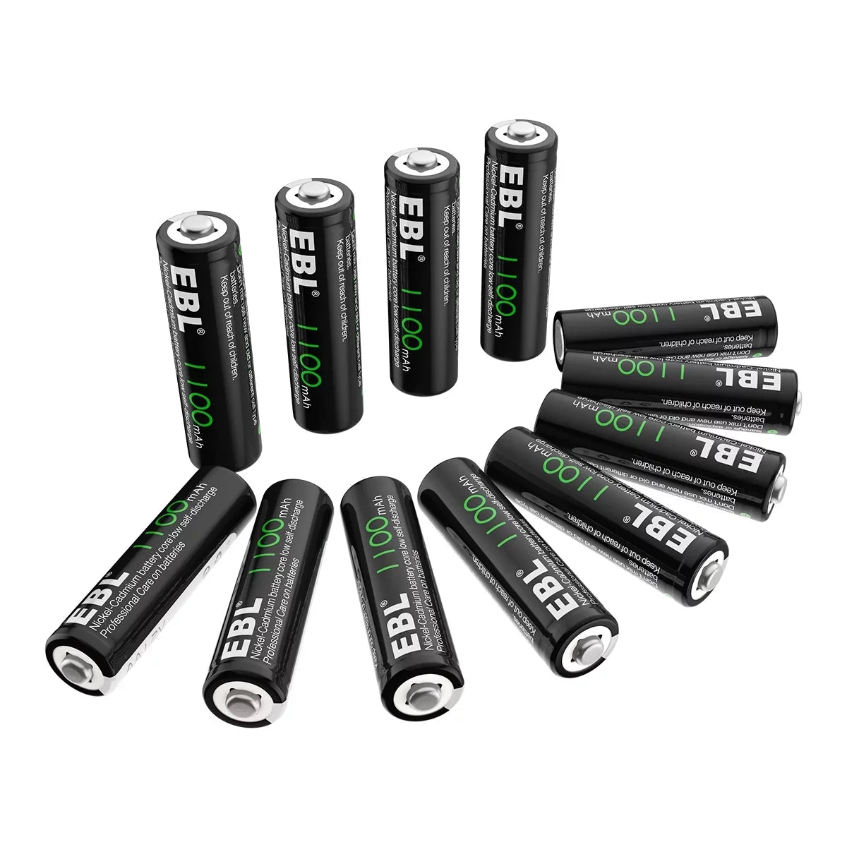 EBL 160-PCSize AA NiCd 1100mAh 1.2V Ni-Cd Rechargeable Batteries Sizeolar Lights