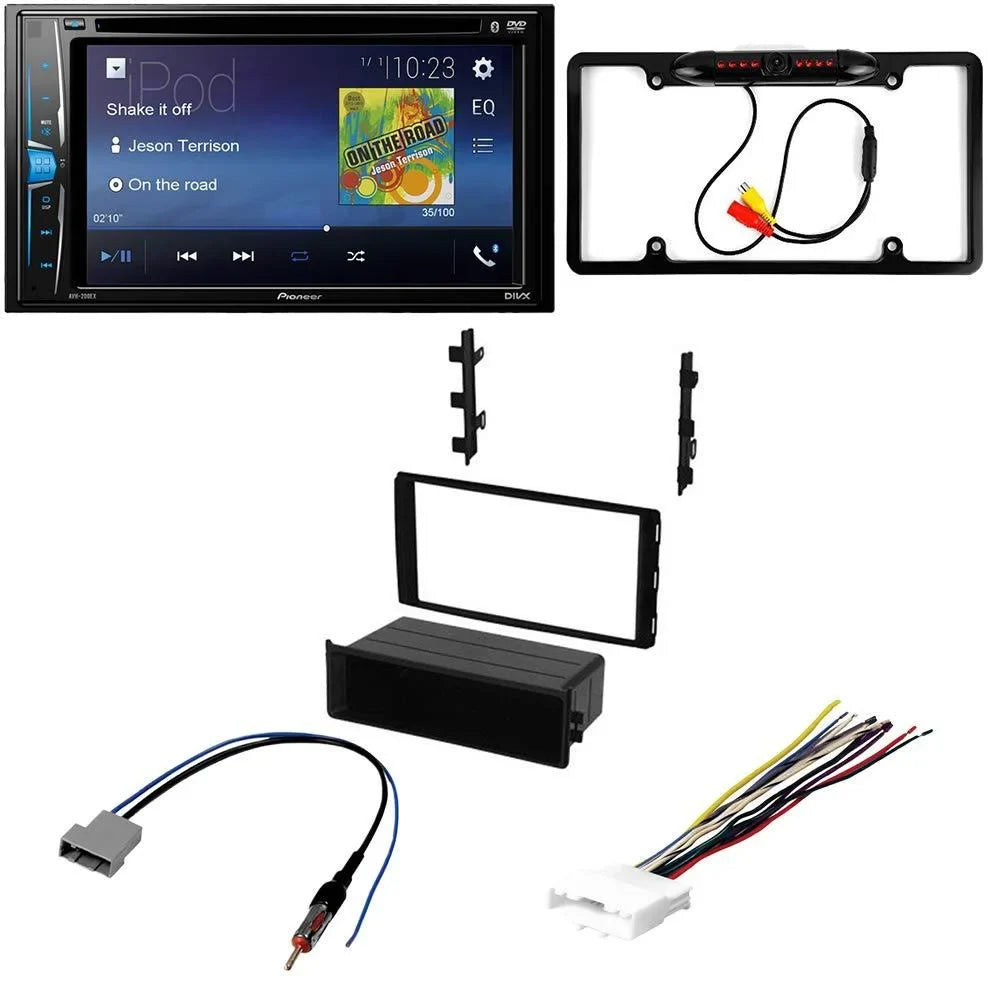 KIT2611 Bundle with Pioneer Multimedia DVD Car Sizetereo and Installation Kit - for 2013-2016 Nissan Versa w/Oversized Radio / Bluetooth Touchscreen, Backup Camera, 2 Din Dash Kit