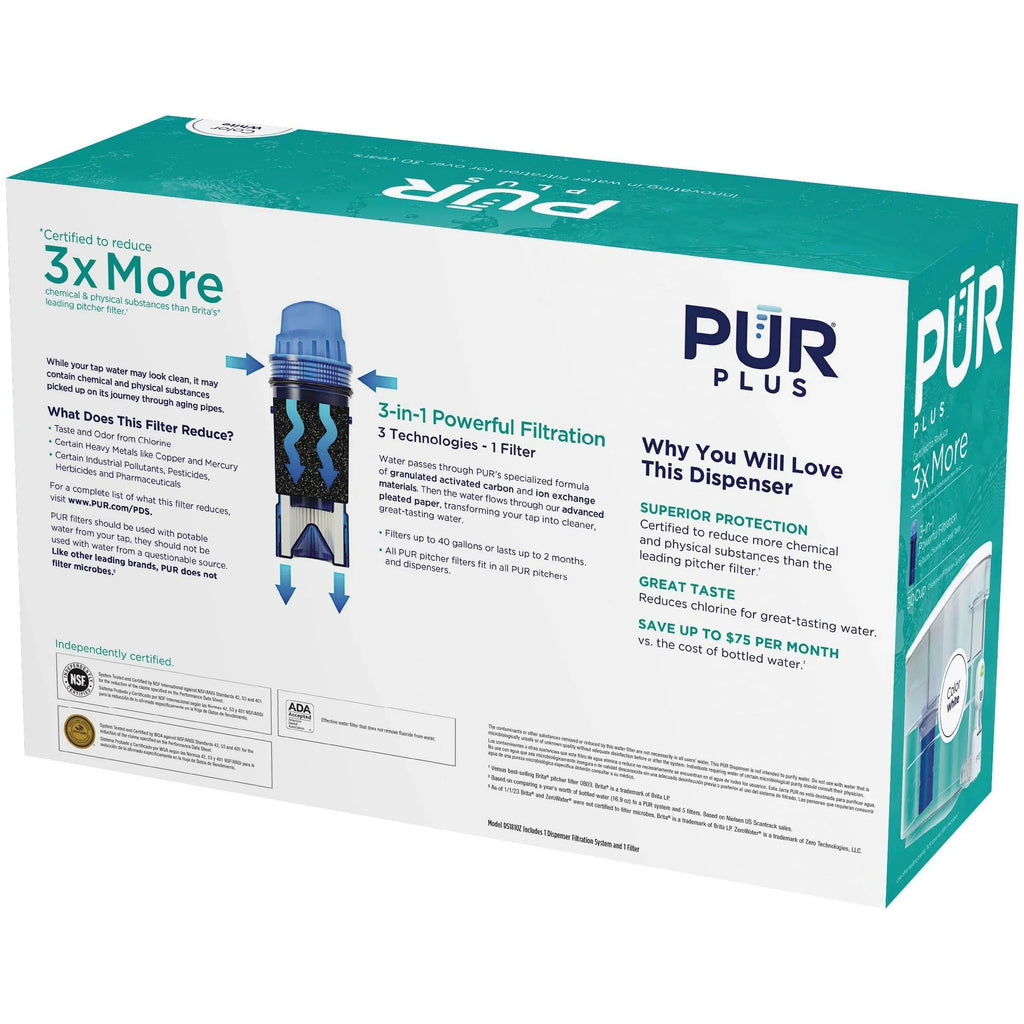 Plus 30-Cup Dispenser Filtration Sizeystem