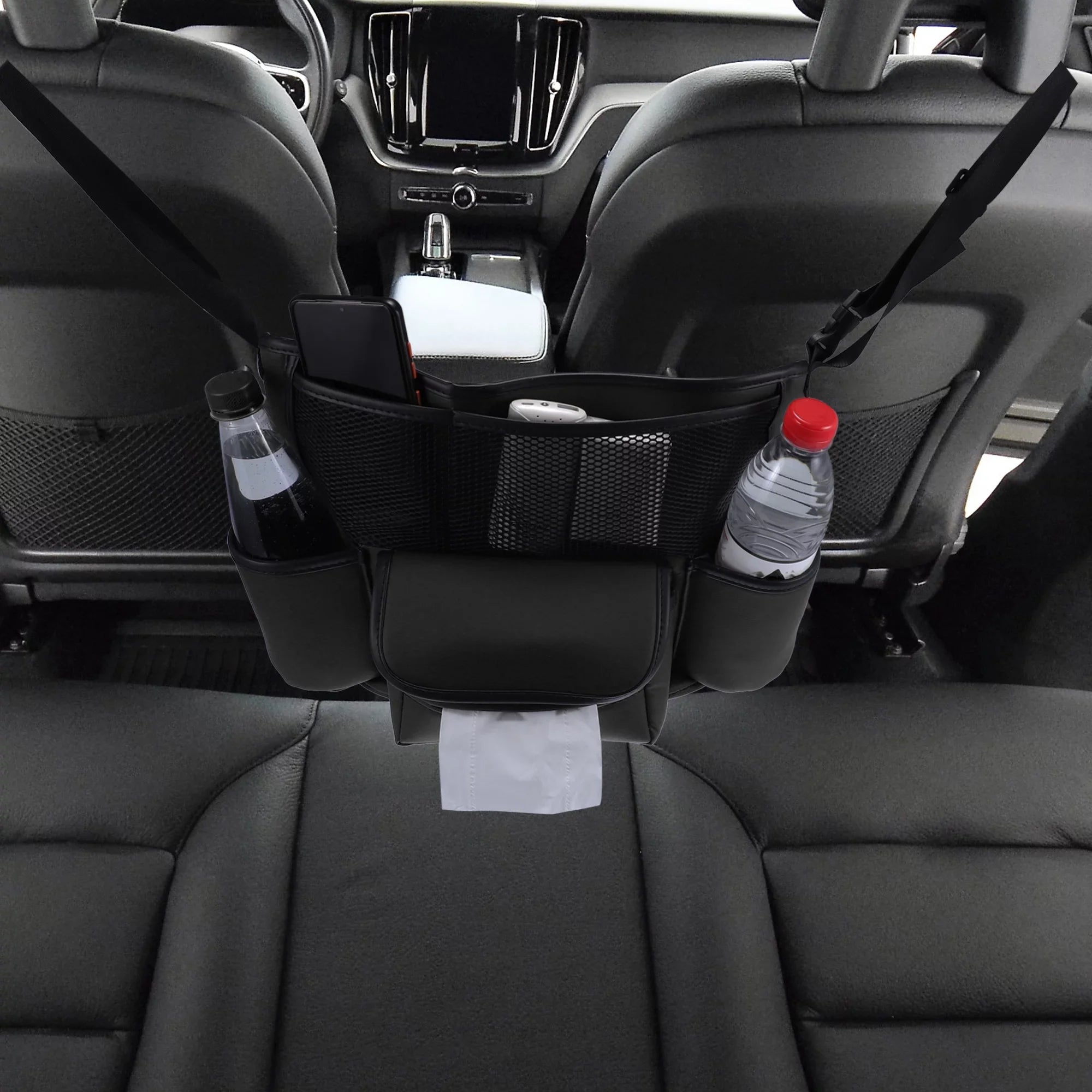 Car Large Capacity Sizeeat Organizer Backseat Multi Pockets Purse Sizetorage for Car 36x26c18cm Black