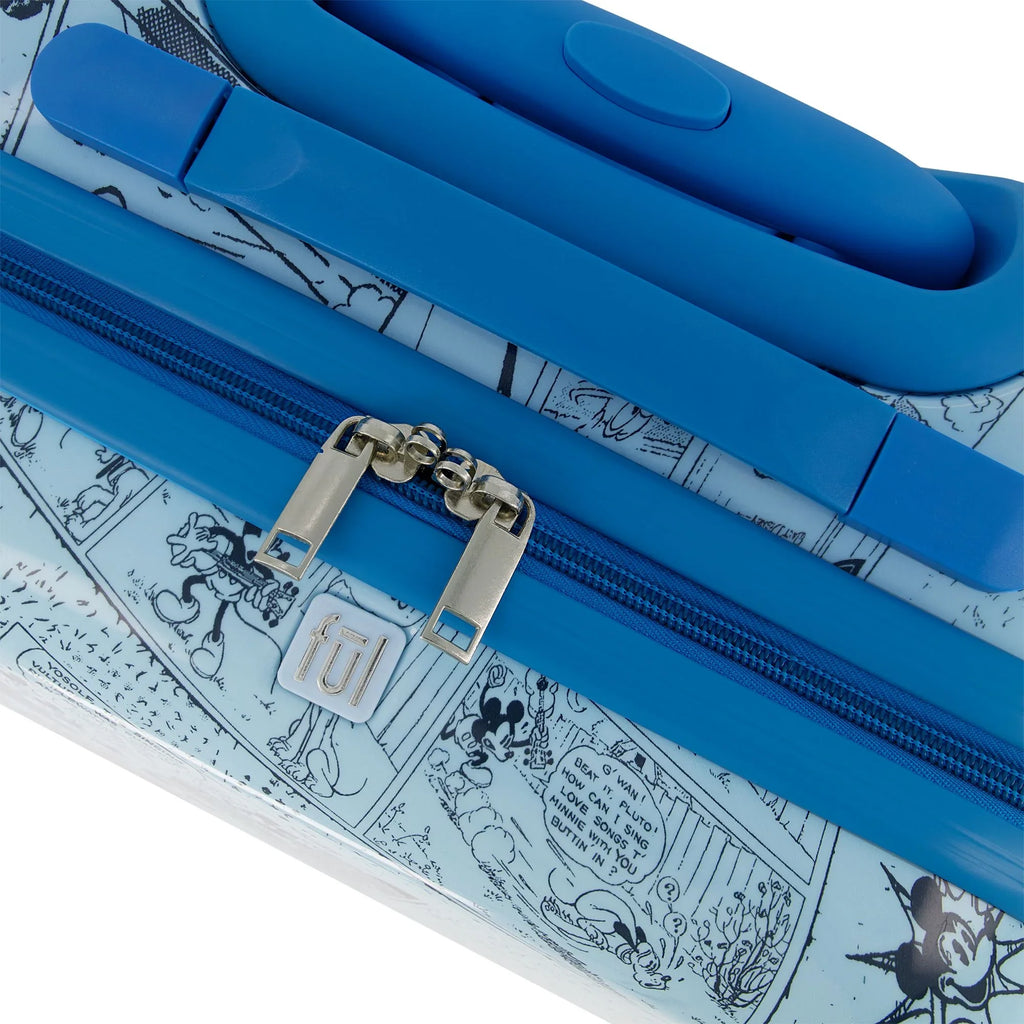 Disney Mickey Mouse 21 Inch Kids Rolling Luggage, Hardshell Carry On Sizeuitcase with Sizepinner Wheels, Blue