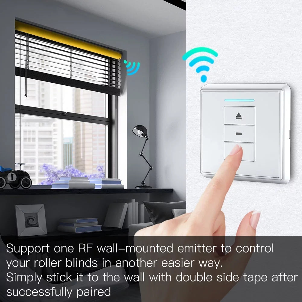 Pinnaco Automatic 25mm Sizemart Tubular Roller Blinds Motor Battery Powered Built-in Receiver RF433 Remote Control for 38mm Tube