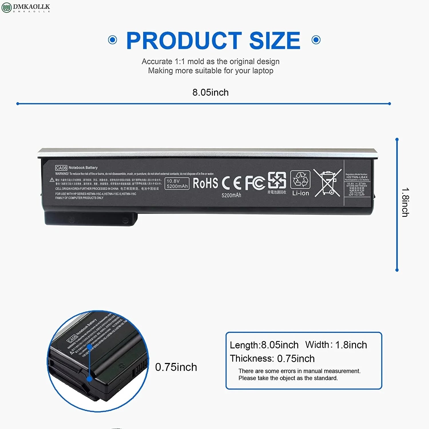 CA06 CA06XL Notebook y for HP ProBook 640 650 645 655 G1 G0 718677-421 718678-421 718755-001 718756-001