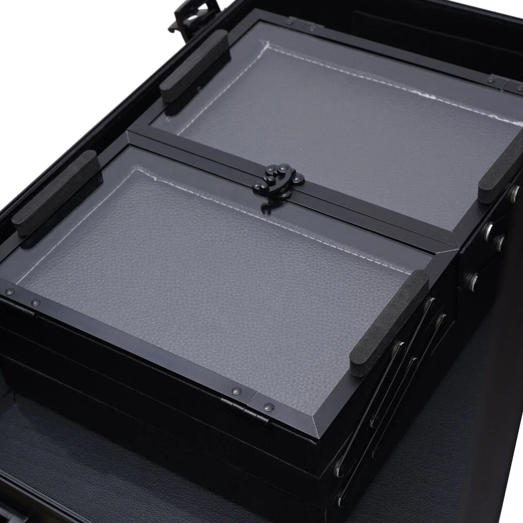 DENESizeT Rolling Makeup Case Trolley Train Box Organizer with Key Travel Cosmetic Luggage