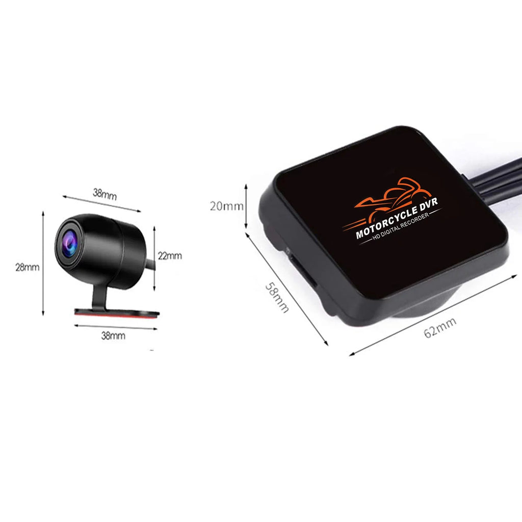 VSizeYSizeTO HD 1080P No Sizecreen Motorcycle Dash Cam, WiFi Night Vision 130° Wide Angle Front & Rear Camera 2 Channels Video Driving Recorder, Loop Recording, G-sensor