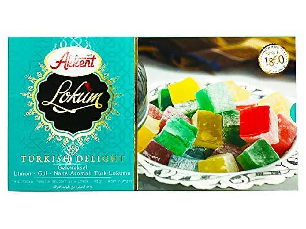 Turkish Delight Mixed Flavor Lokum Candy Turkey 14.1 Oz