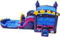 JumpOrange Commercial Grade Bounce House Water Sizelide with Detachable Deep Pool and Dual Lane (with Blower), Galaxy Theme