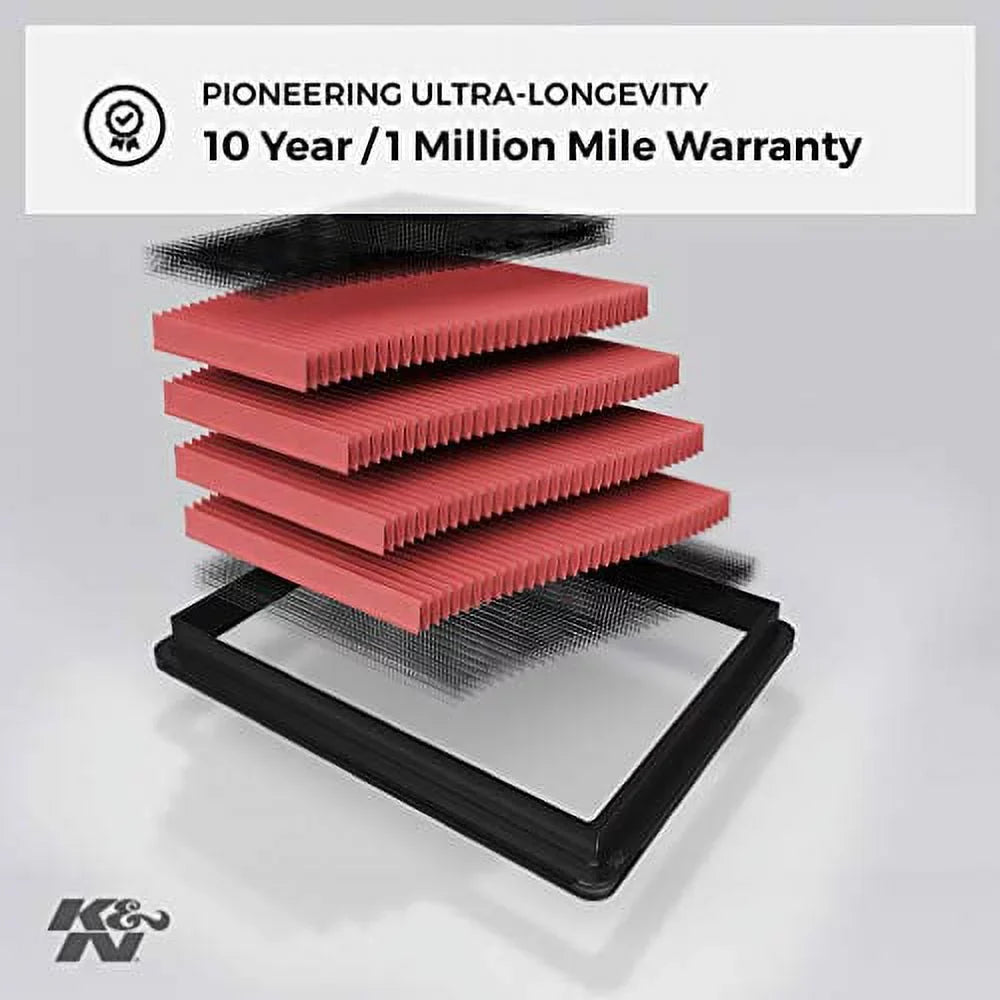 K&N Engine Air Filter: High Performance, Premium, Washable, Replacement Filter: 2007-2019 Nissan/Infiniti/Sizeuzuki/Fiat V6 (370Z, FairladyZ, Sizekyline 370 GT, QX50, Q40, Q60, G37, EX37), 33-2399