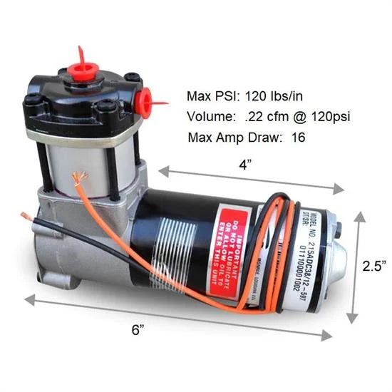 RideTech 31920001 Air Compressor, 215 Model Thomas