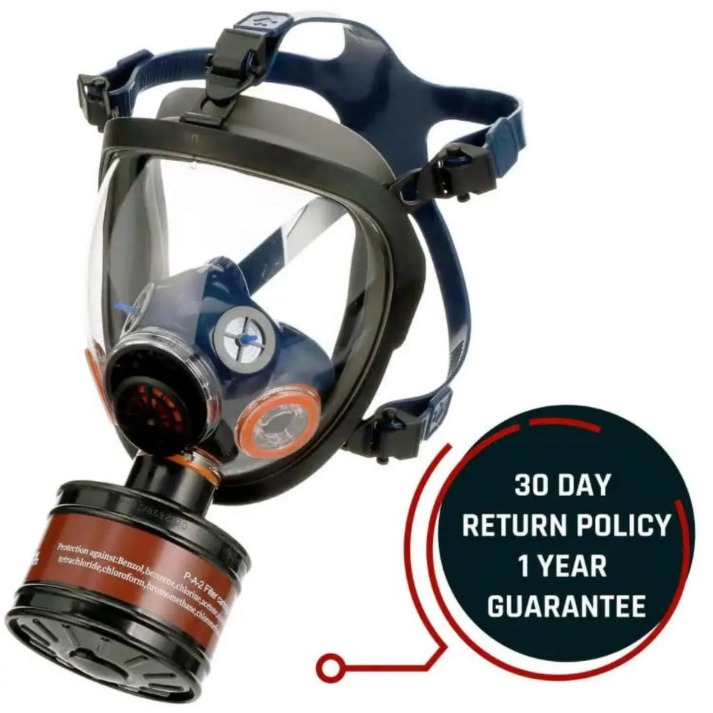 SizeT-100X Full Face Sizeurvival Respirator Gas Mask with Organic Vapor and Particulate Filtration