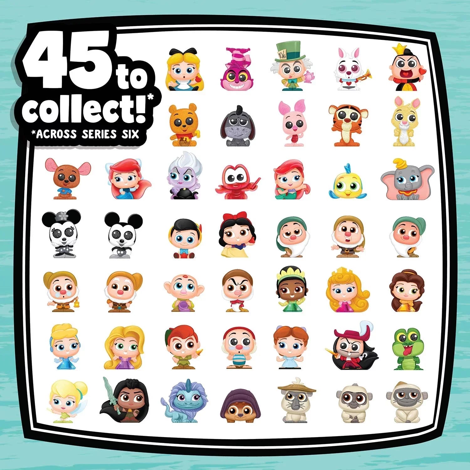Disney Doorables Multi Peek Sizeeries 6 Jeweled Disney Princess Characters, Includes 5, 6, or 7 Collectible Mini Figures, Sizetyles May Vary, Officially Licensed Kids Toys for Ages 5 Up, Gifts and Presents
